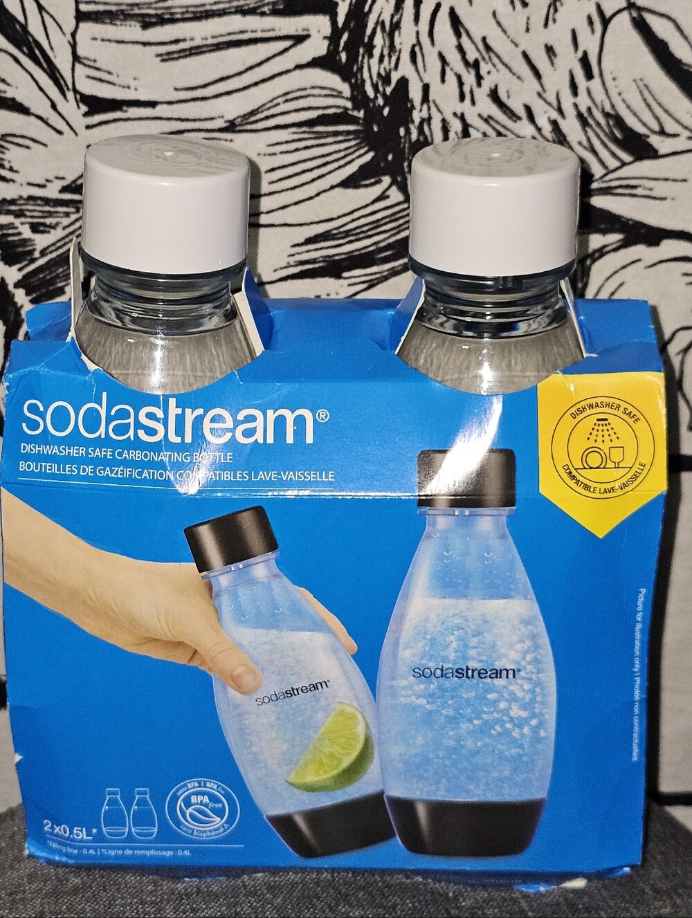 SodaStream Dishwasher Safe Carbonating Bottles - Clear (2 Pack)